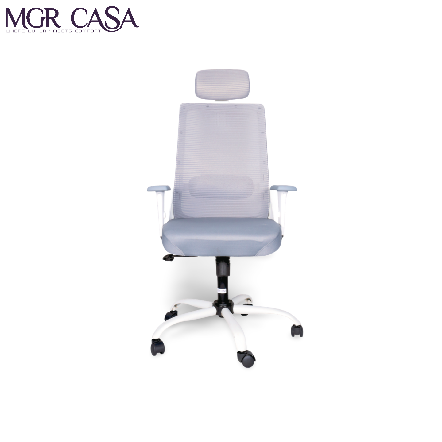 MGR HILITE WHITE HIGH BACK MESH OFFICE CHAIR