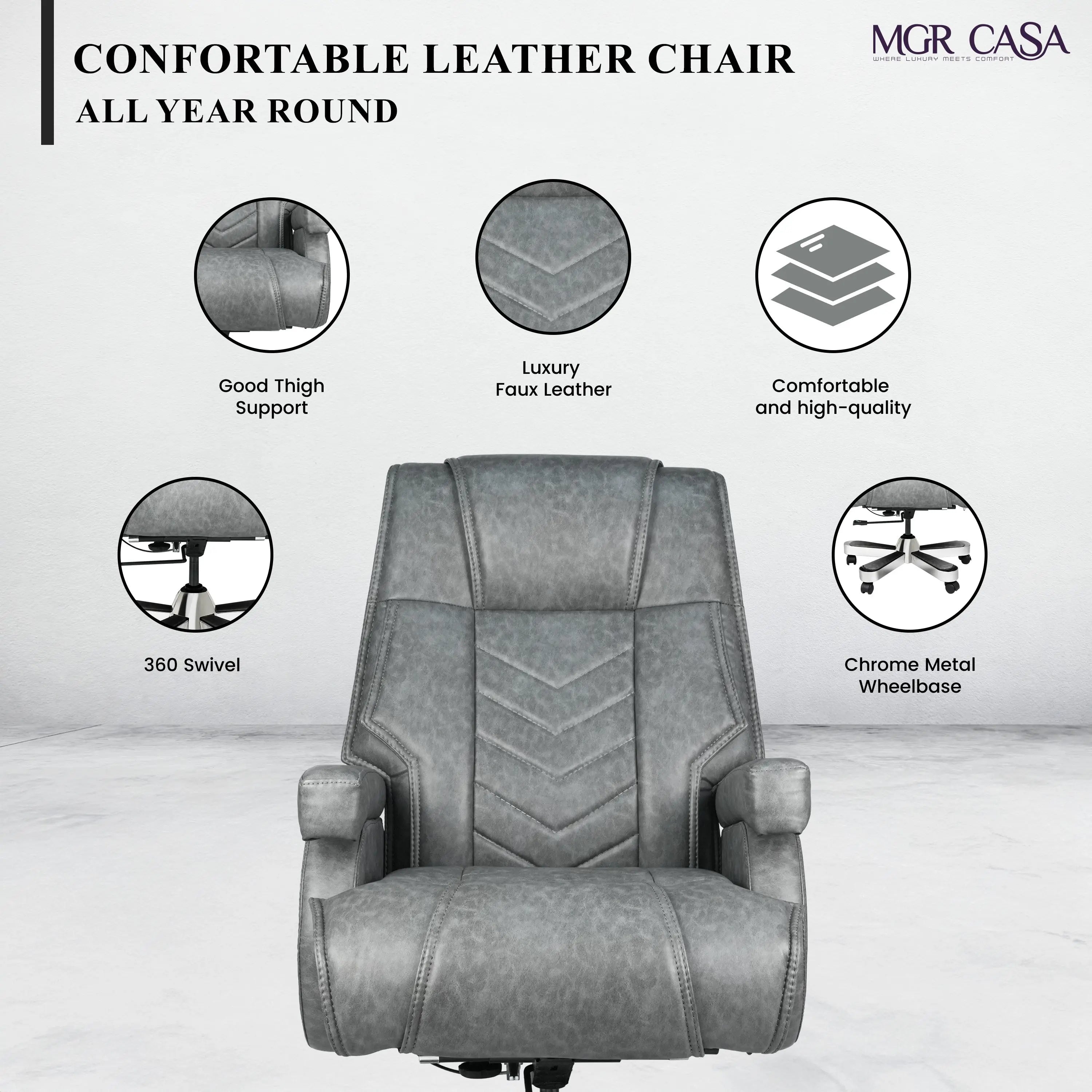 MGR PEARL RECLINER CUSHION HIGH BACK OFFICE CHAIR MGR CASA
