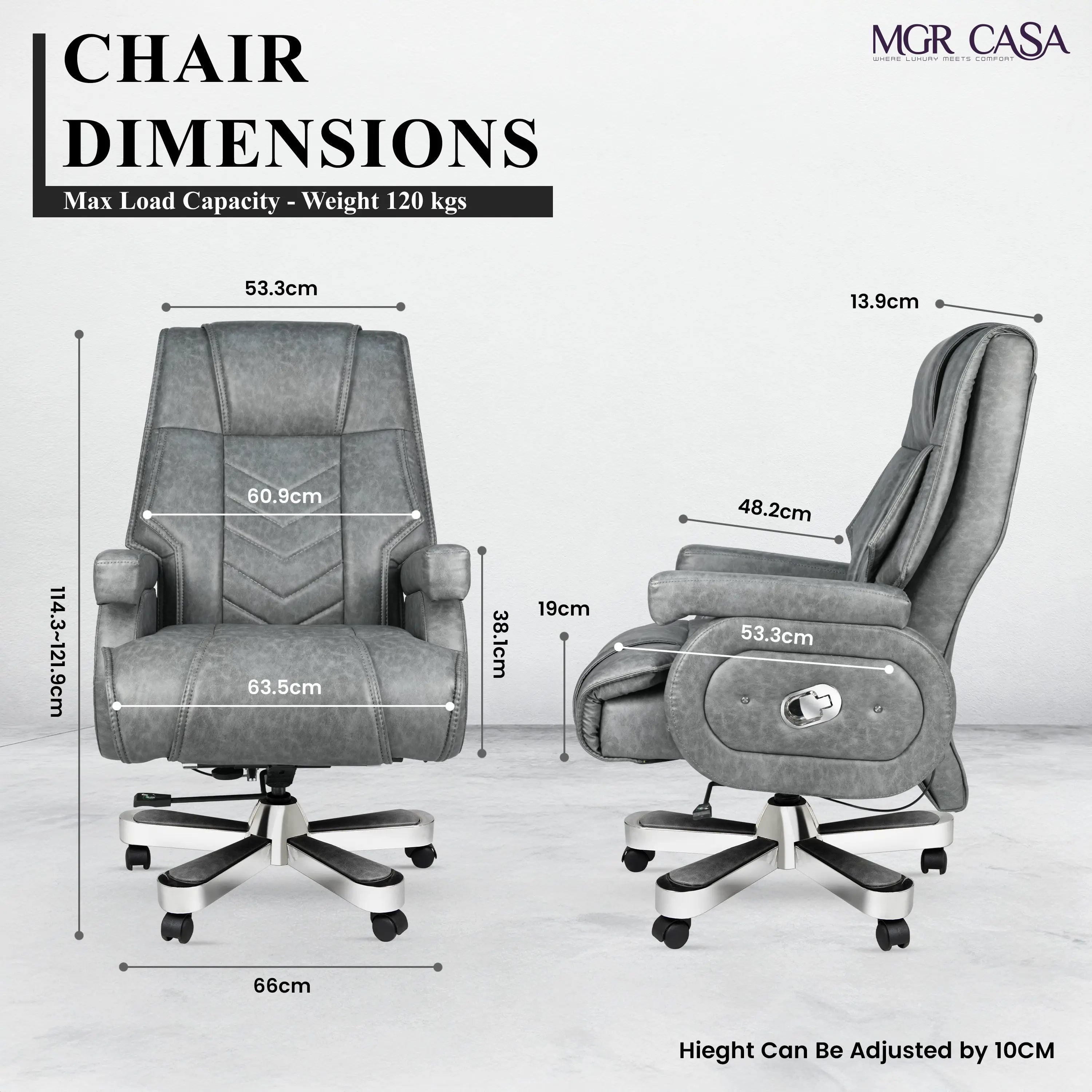 MGR PEARL RECLINER CUSHION HIGH BACK OFFICE CHAIR MGR CASA
