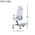 MGR ZOOM GREY HIGH BACK MESH OFFICE CHAIR