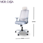 MGR HILITE GREY HIGH BACK MESH OFFICE CHAIR