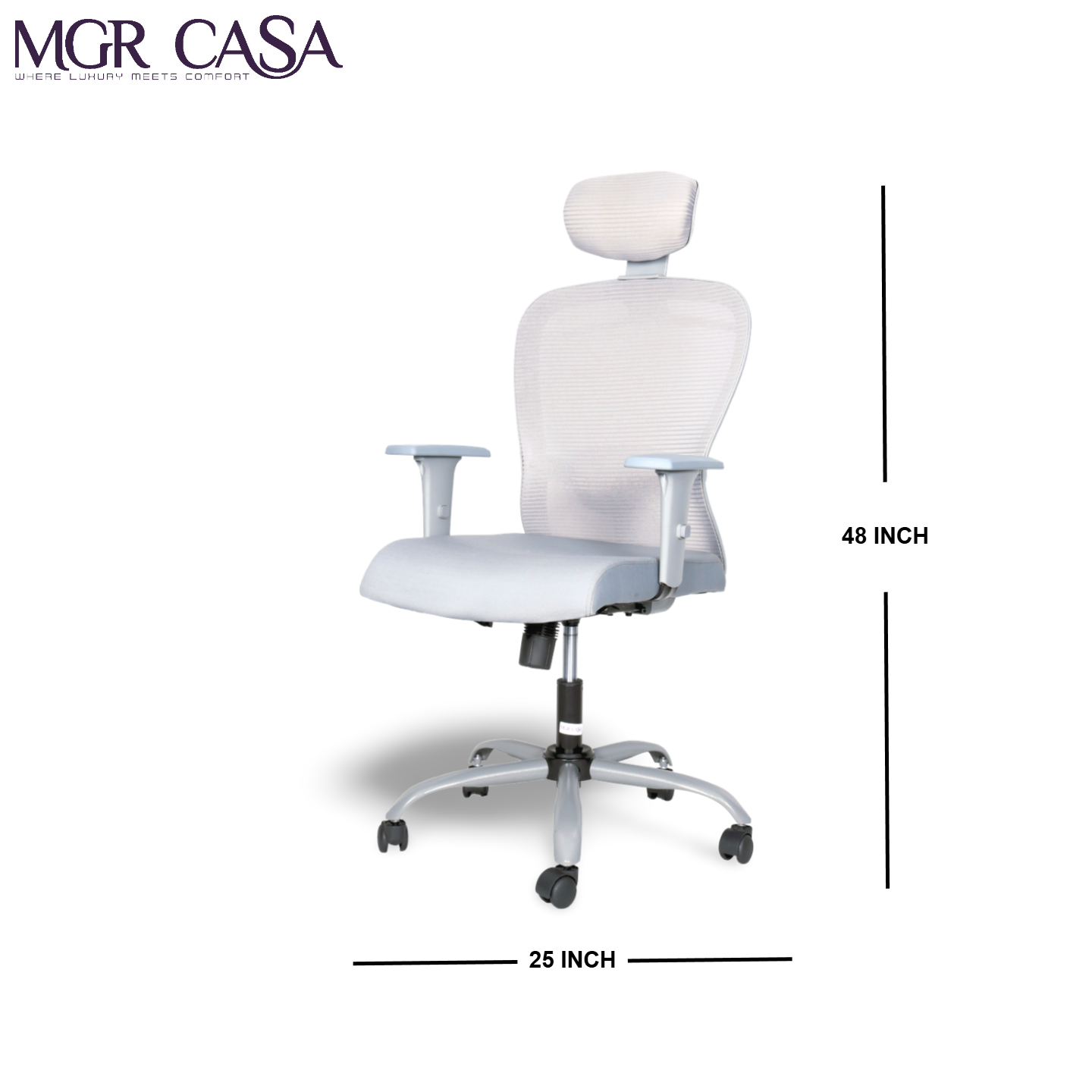 MGR BUTTERFLY GREY HIGH BACK MESH OFFICE CHAIR