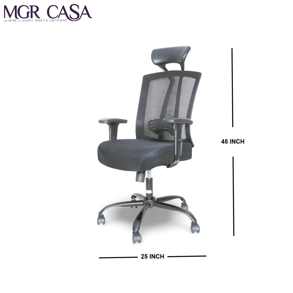 MGR VIBE BLACK HIGH BACK MESH OFFICE CHAIR