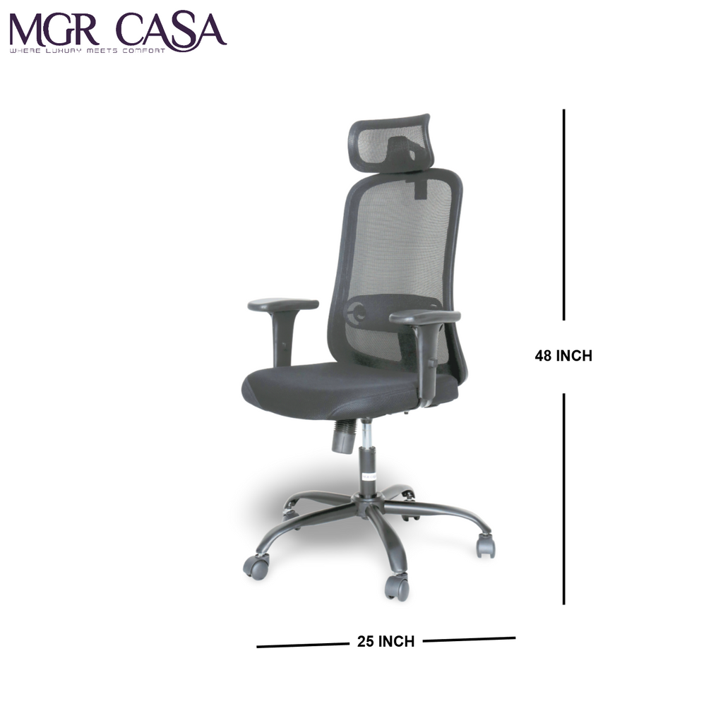MGR ZOOM BLACK HIGH BACK MESH OFFICE CHAIR