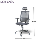 MGR RIO BLACK HIGH BACK MESH OFFICE CHAIR