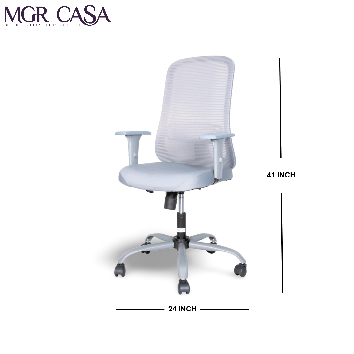 MGR ZOOM GERY MID-BACK MESH OFFICE CHAIR