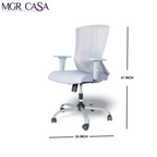 MGR EAFFILE GREY MID-BACK MESH OFFICE CHAIR