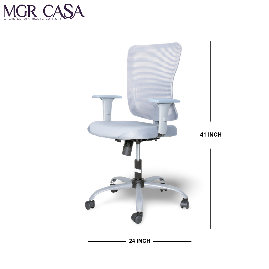 MGR VENTO GREY MID-BACK MESH OFFICE CHAIR