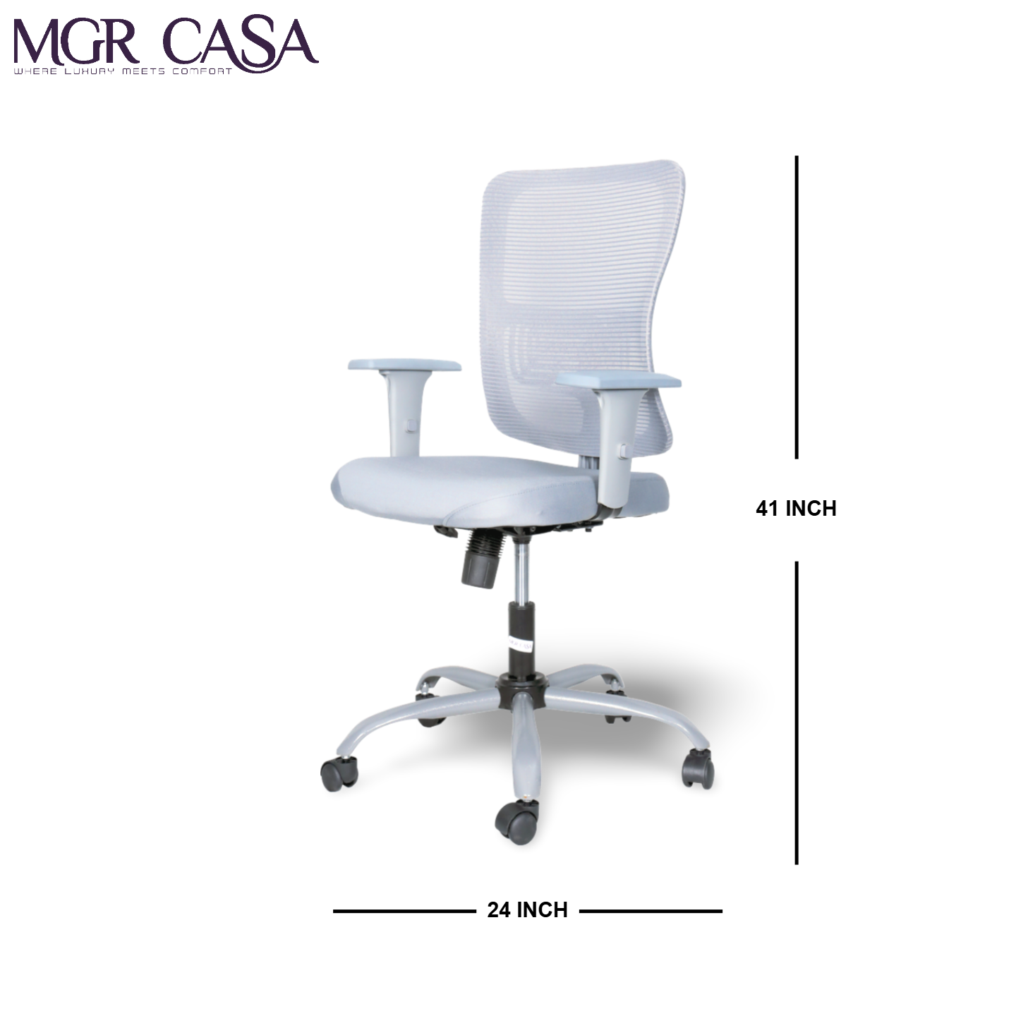 MGR VENTO GREY MID-BACK MESH OFFICE CHAIR