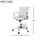 MGR ZIGZAG GREY MID-BACK MESH OFFICE CHAIR