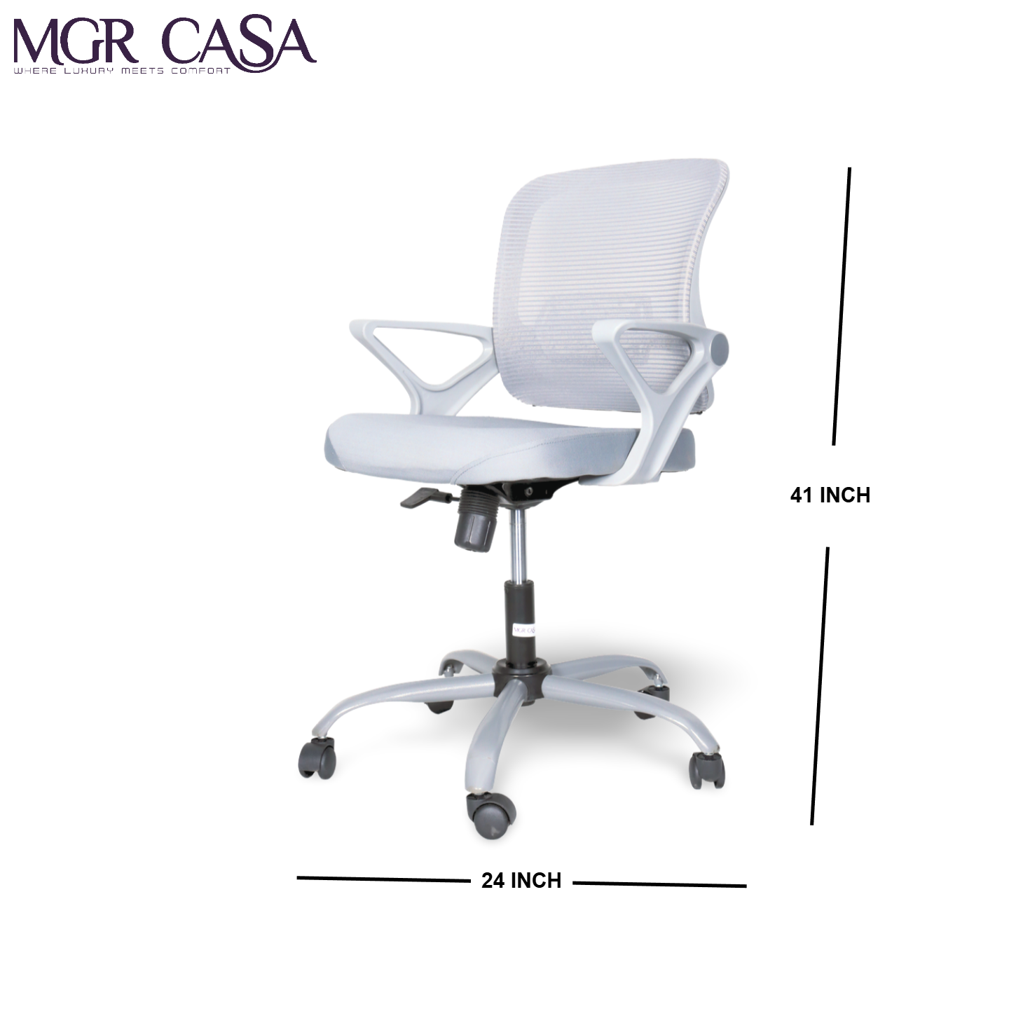MGR CHERRY GREY MID-BACK MESH OFFICE CHAIR