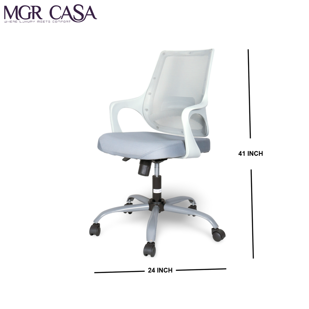 MGR MONO GREY MID-BACK MESH OFFICE CHAIR