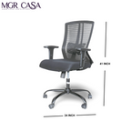 MGR EAFFILE BLACK MID-BACK MESH OFFICE CHAIR