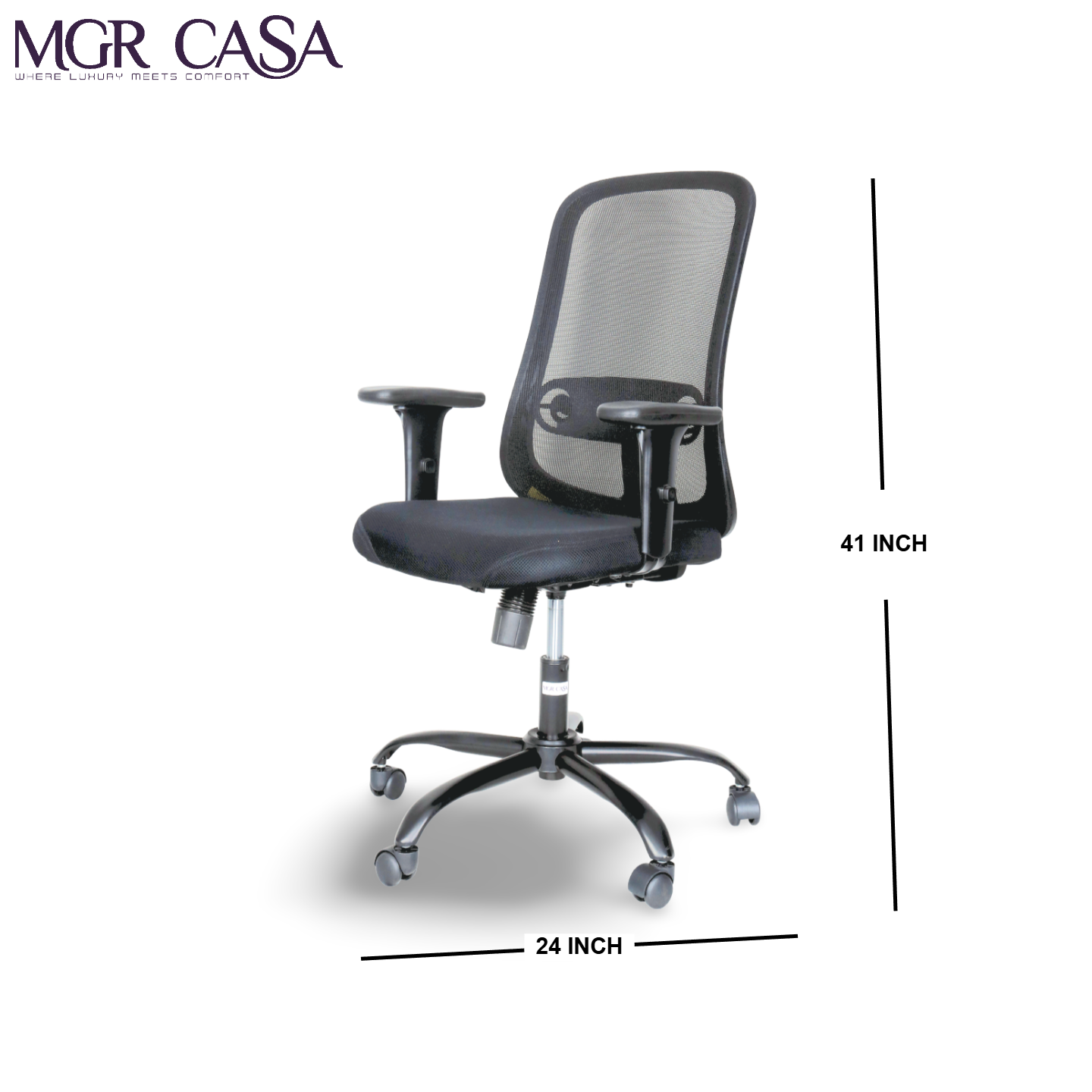 MGR ZOOM BLACK MID-BACK MESH OFFICE CHAIR