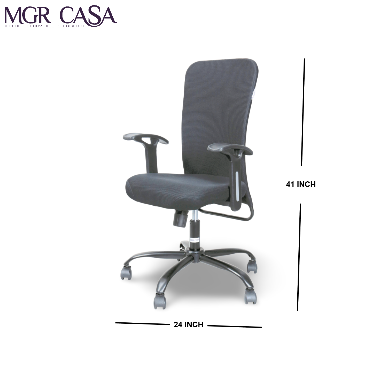 MGR NF BLACK FIX MID-BACK MESH OFFICE CHAIR