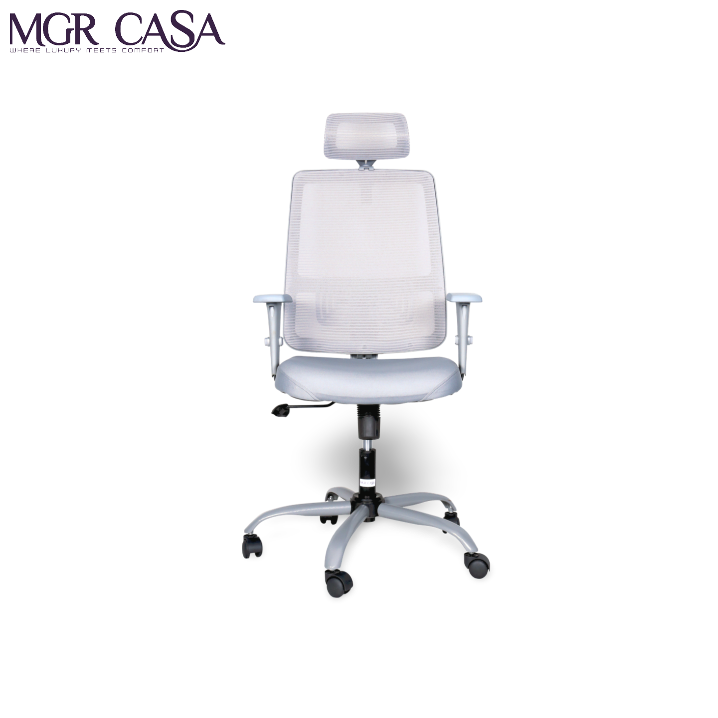 MGR RIO GREY HIGH BACK MESH OFFICE CHAIR