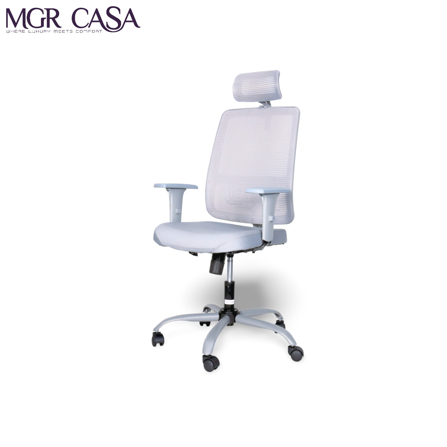 MGR RIO GREY HIGH BACK MESH OFFICE CHAIR
