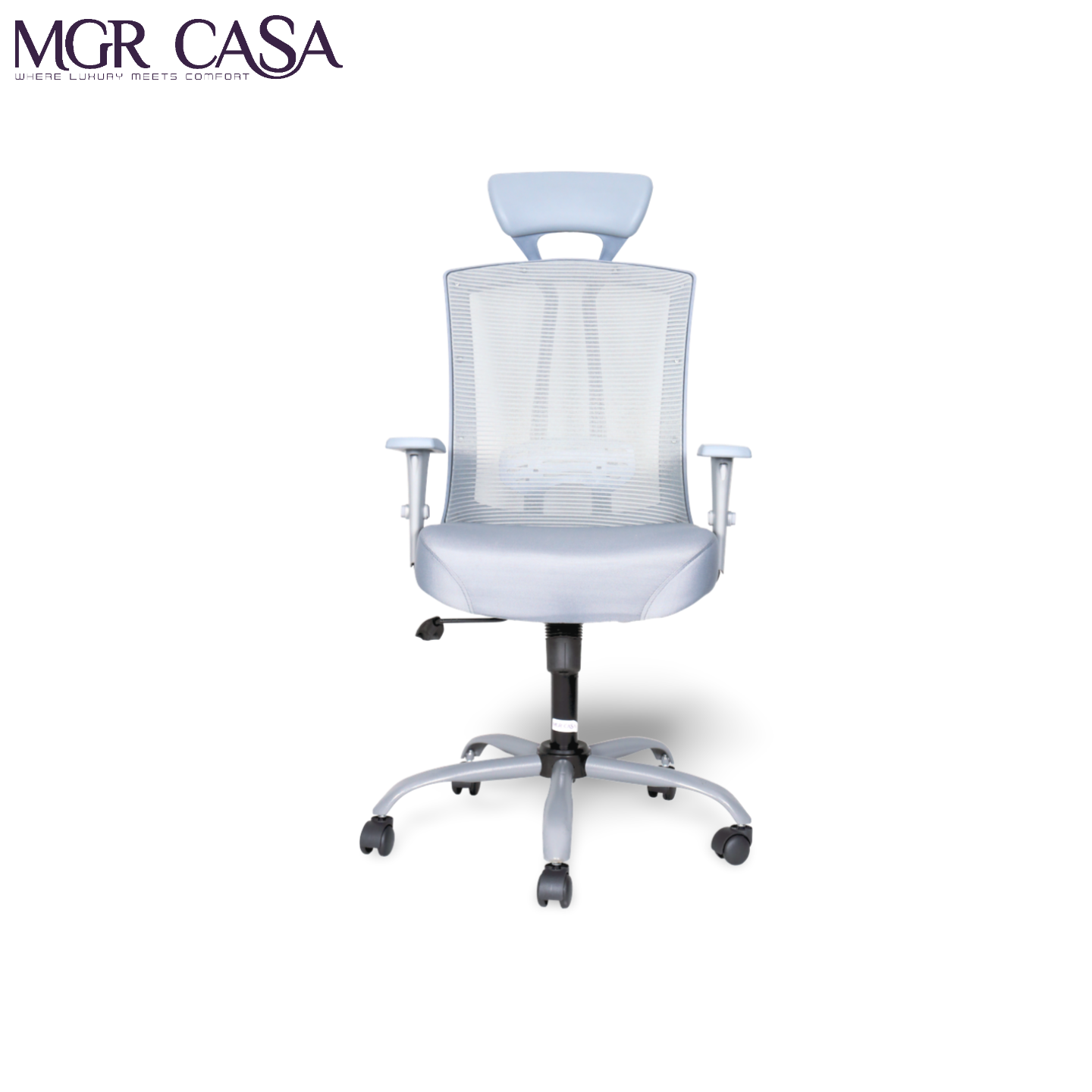 MGR VIBE GREY HIGH BACK MESH OFFICE CHAIR