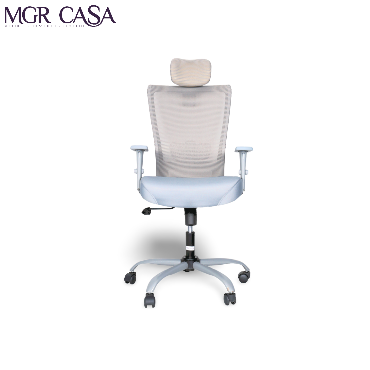 MGR MYSTIC GREY HIGH BACK MESH OFFICE CHAIR