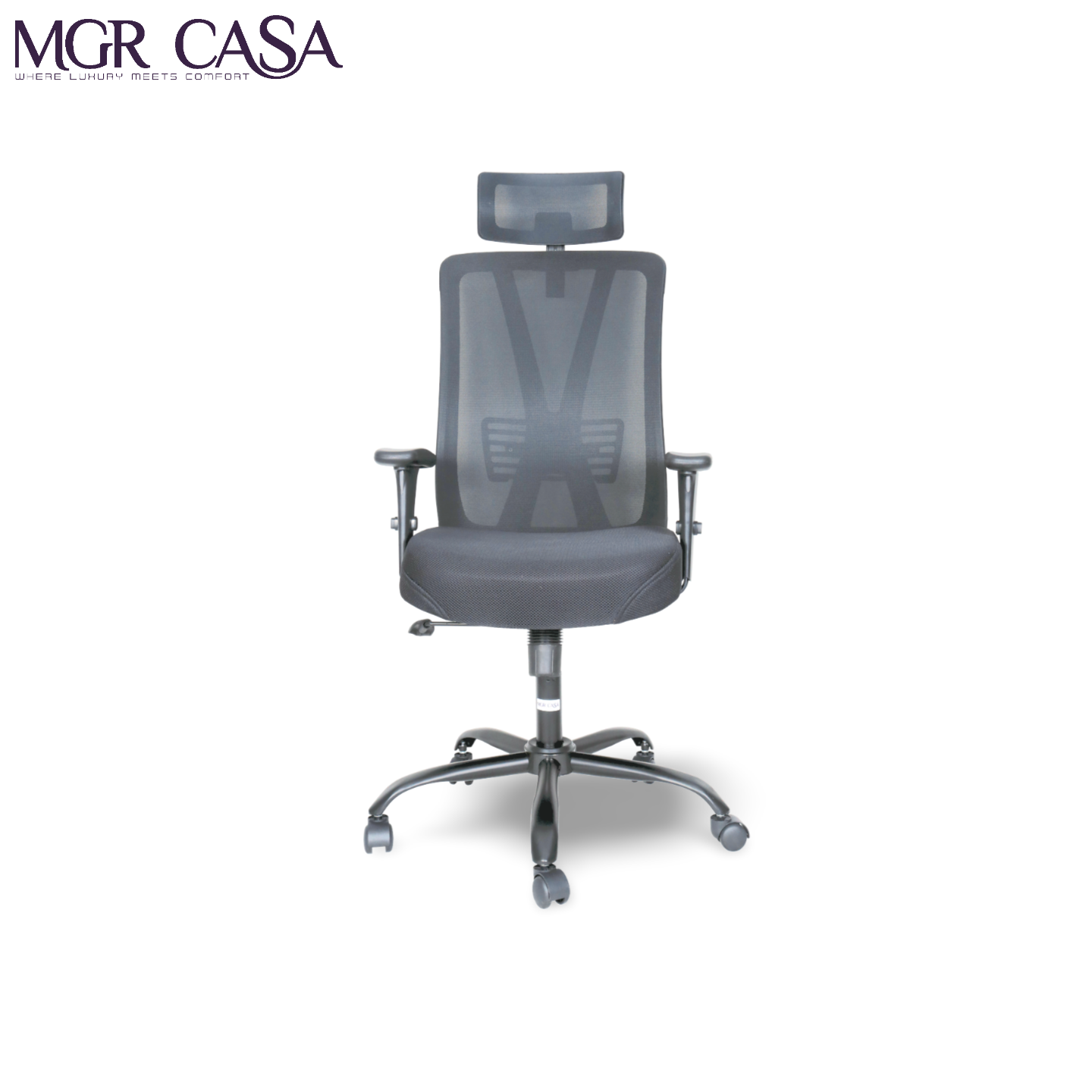 MGR MATEOR BLACK HIGH BACK MESH OFFICE CHAIR