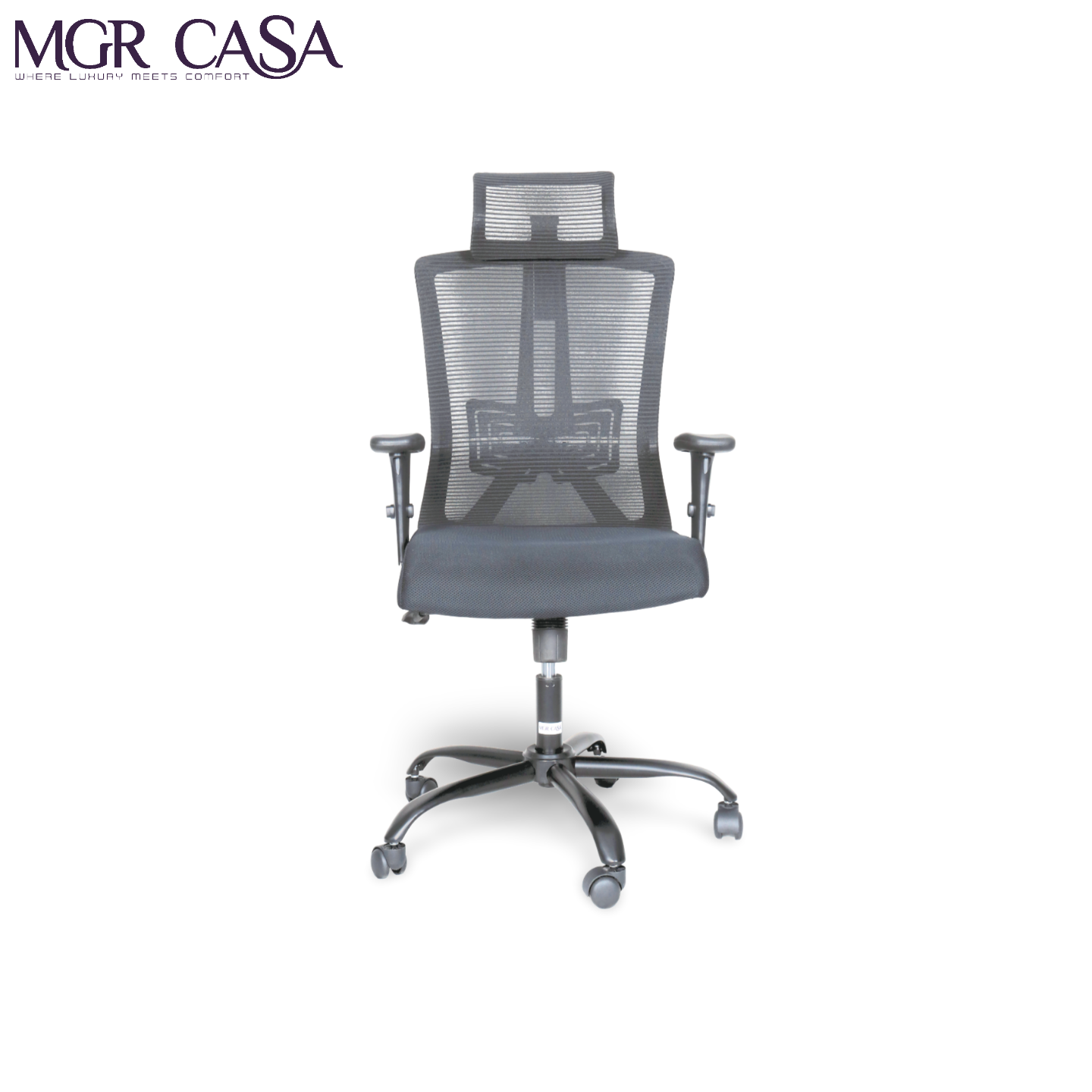 MGR EFFILE BLACK HIGH BACK MESH OFFICE CHAIR