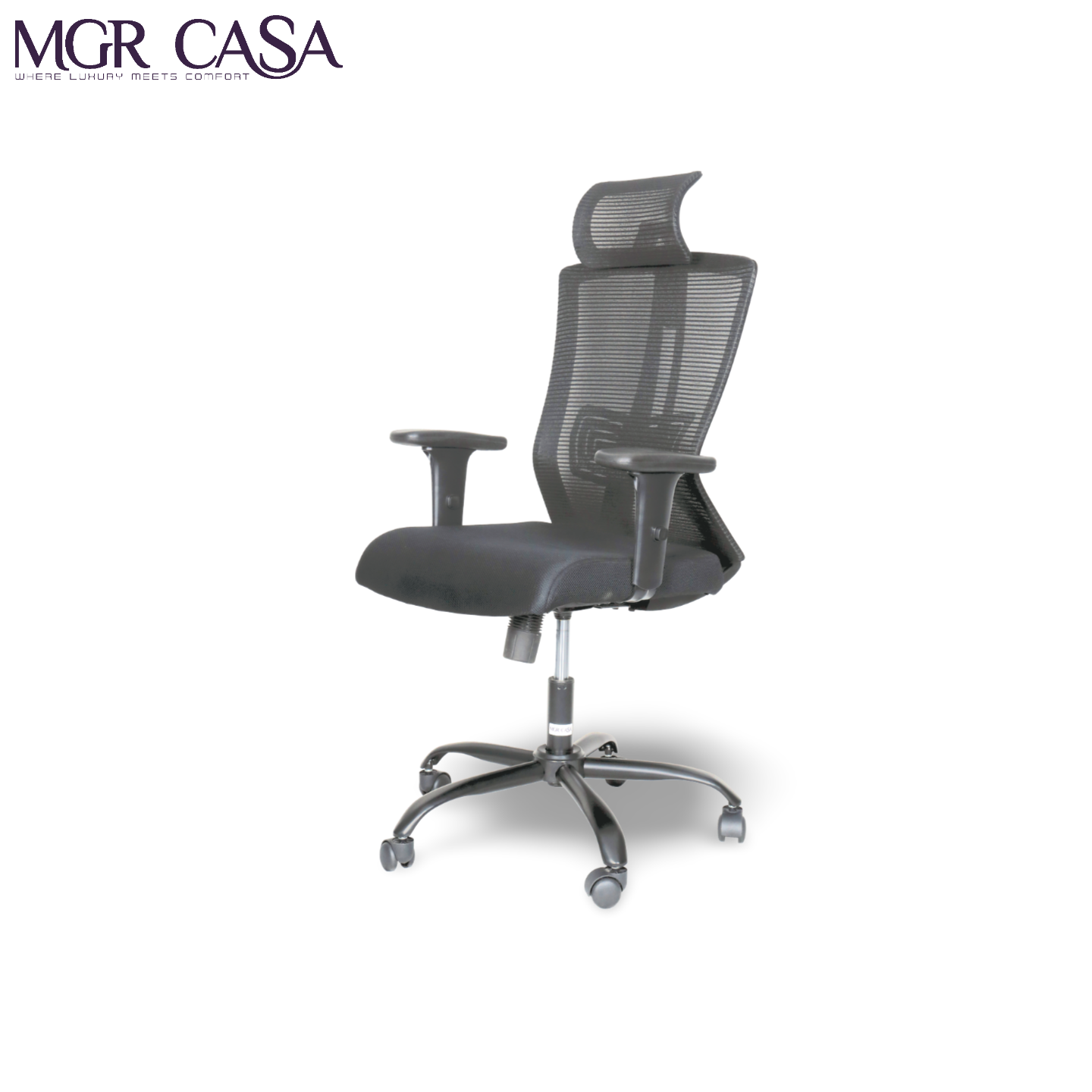 MGR EFFILE BLACK HIGH BACK MESH OFFICE CHAIR