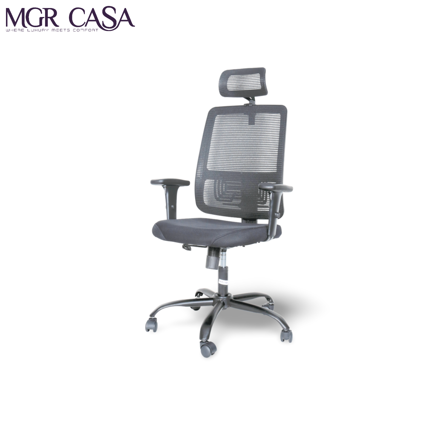 MGR RIO BLACK HIGH BACK MESH OFFICE CHAIR