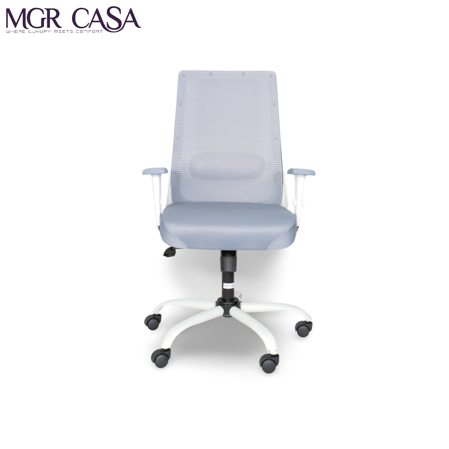 MGR HILITE GREY MID-BACK MESH OFFICE CHAIR