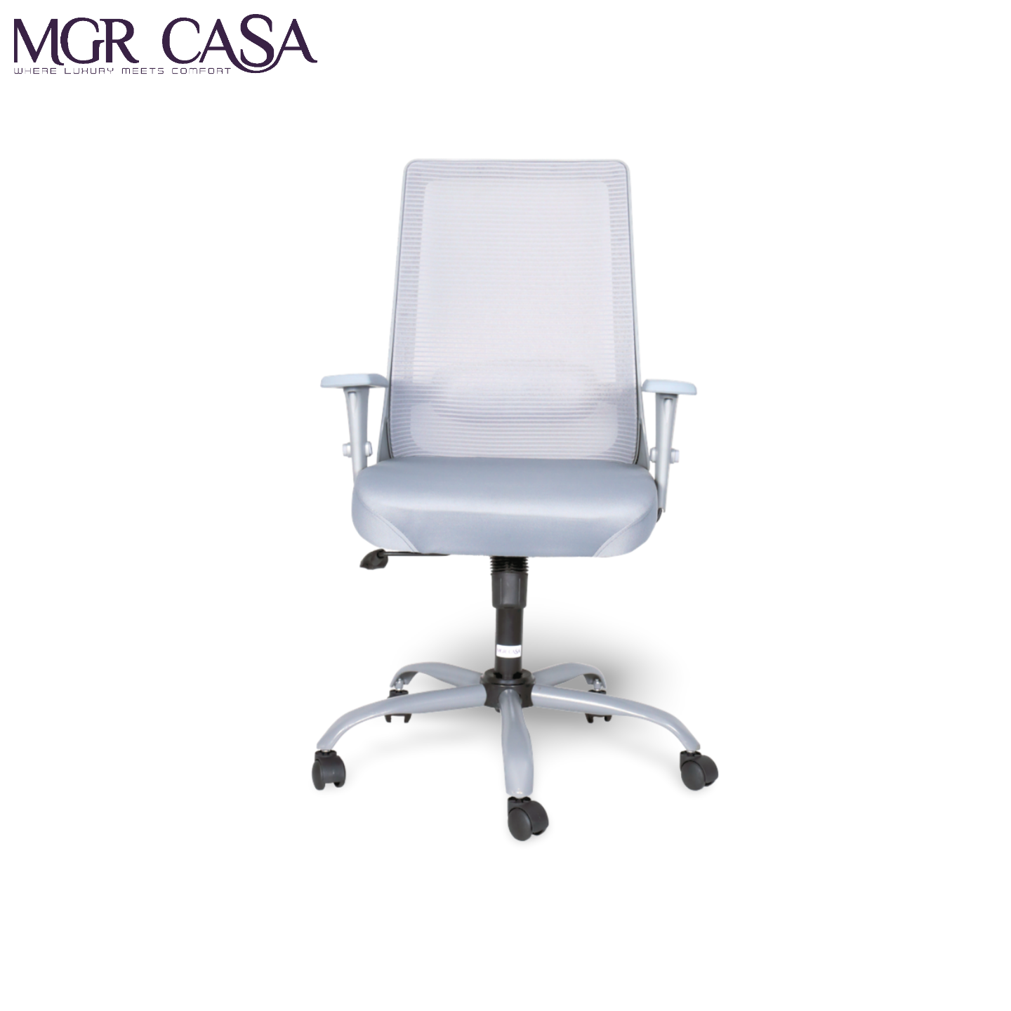 MGR HILITE GREY MID-BACK MESH OFFICE CHAIR
