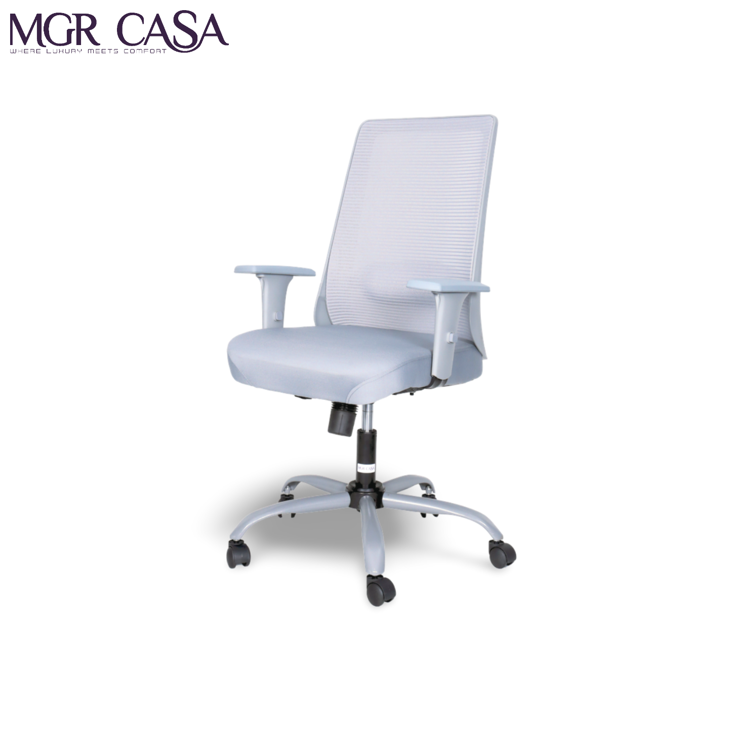 MGR HILITE GREY MID-BACK MESH OFFICE CHAIR