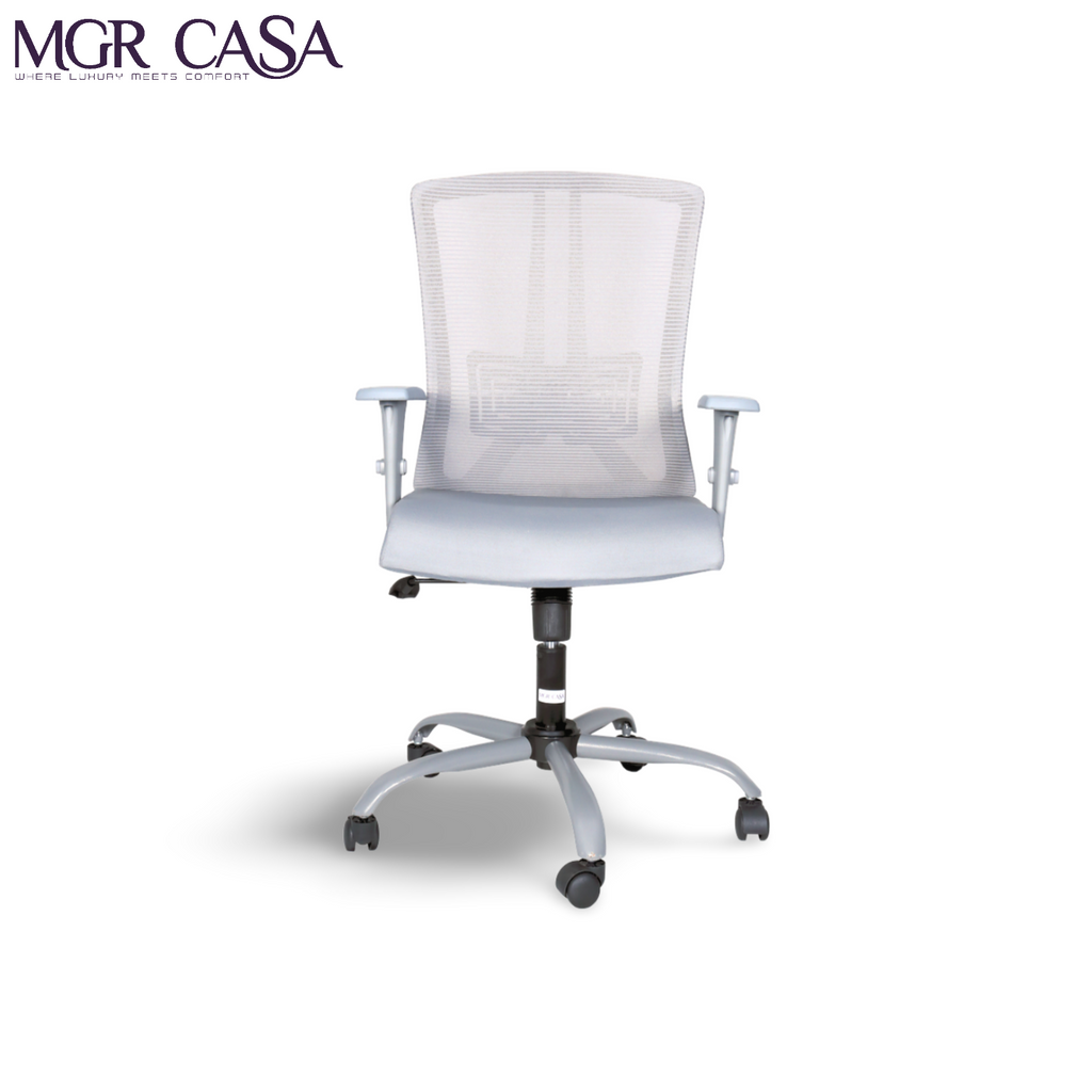 MGR EAFFILE GREY MID-BACK MESH OFFICE CHAIR