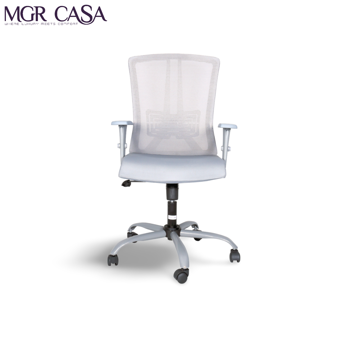 MGR EAFFILE GREY MID-BACK MESH OFFICE CHAIR