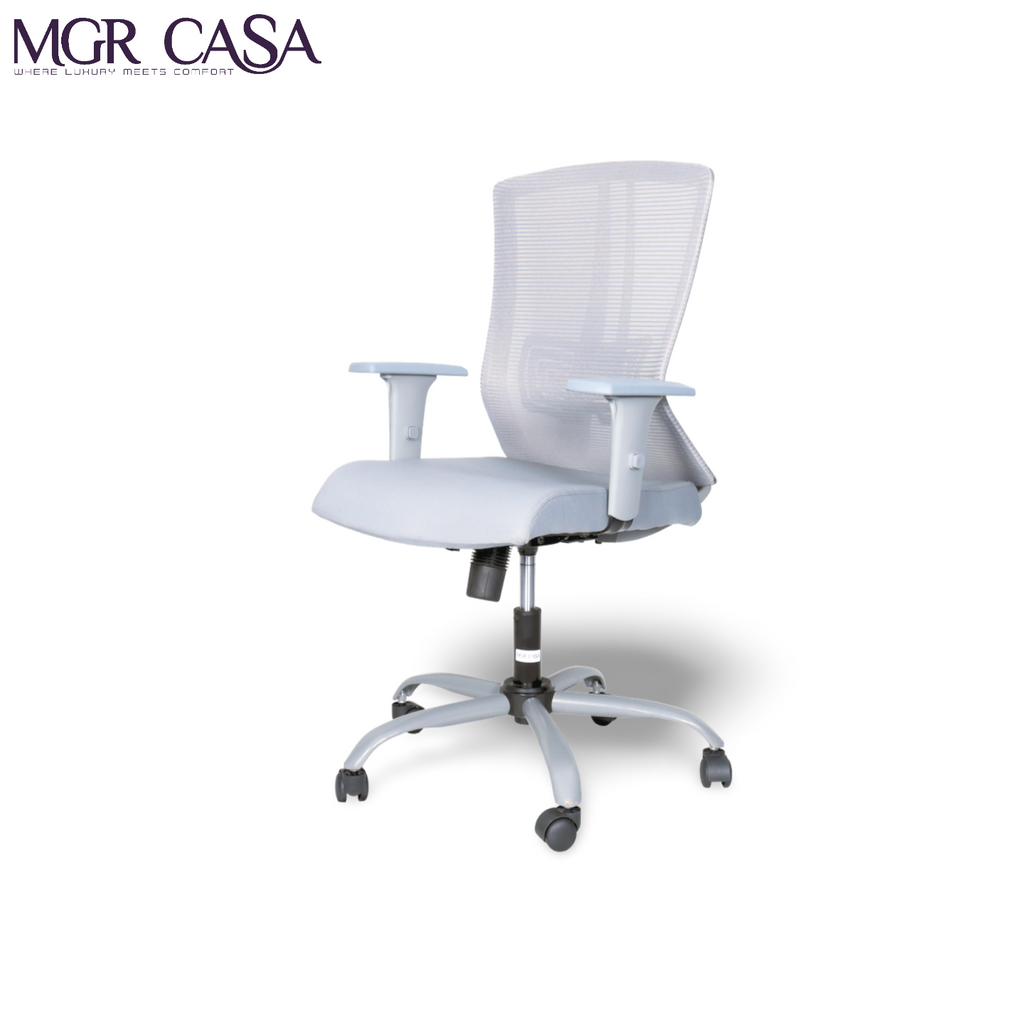 MGR EAFFILE GREY MID-BACK MESH OFFICE CHAIR