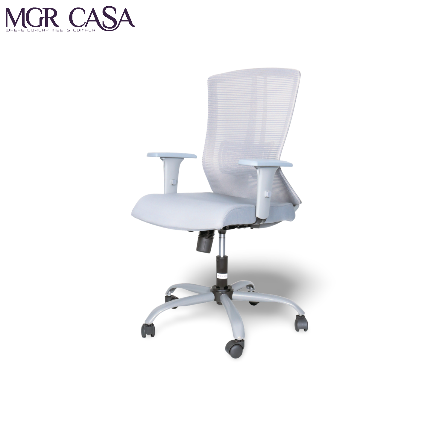 MGR EAFFILE GREY MID-BACK MESH OFFICE CHAIR