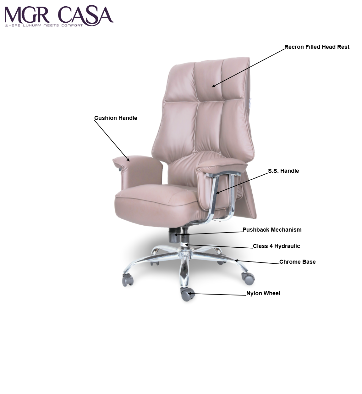 MGR BUBBLE CUSHION HIGH-BACK OFFICE CHAIR