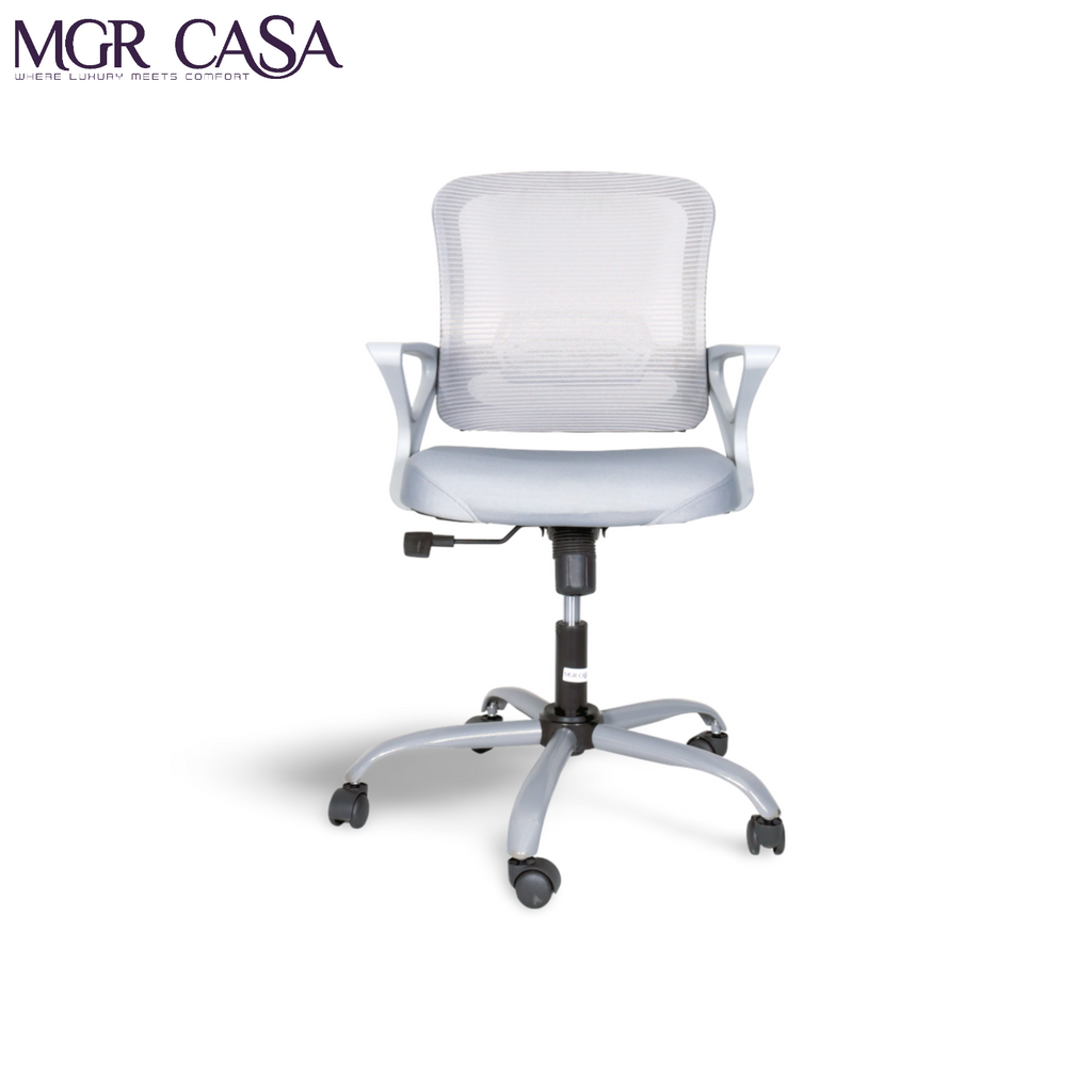 MGR CHERRY GREY MID-BACK MESH OFFICE CHAIR