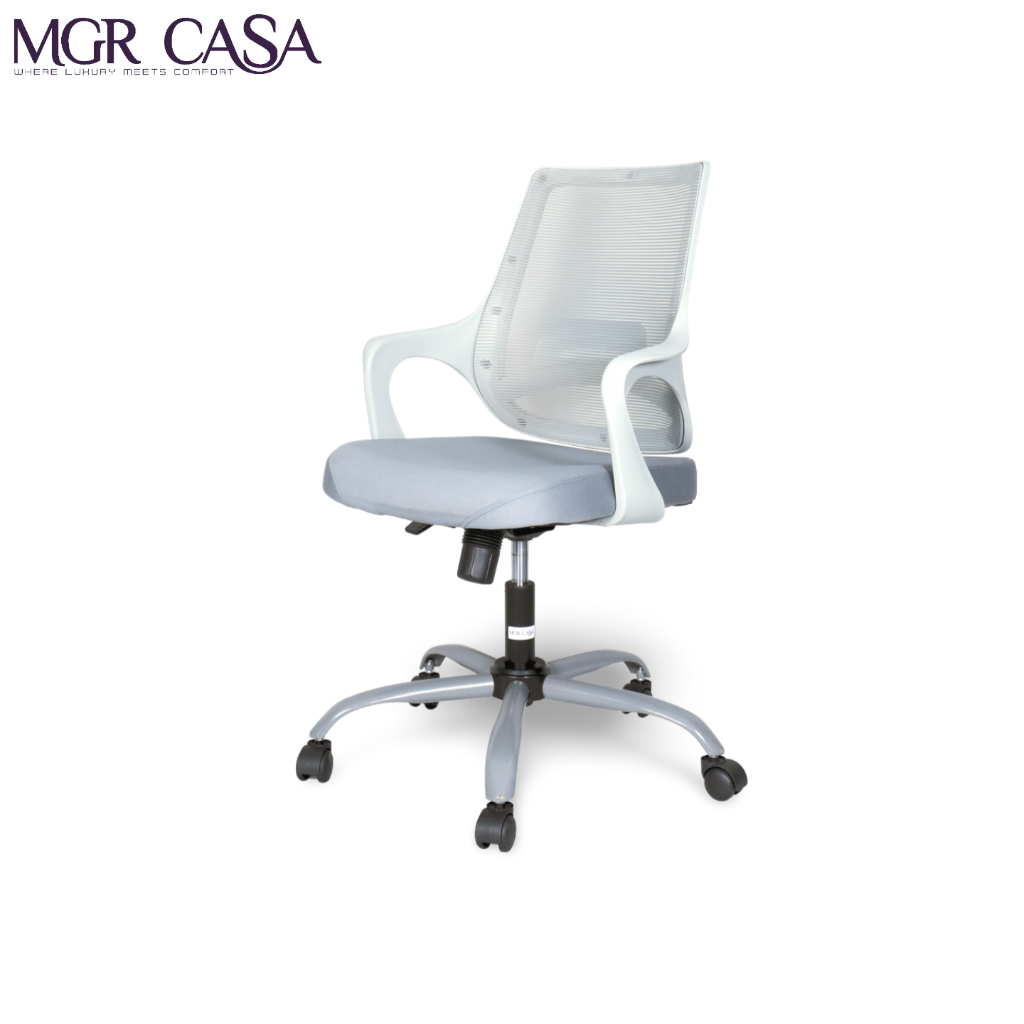MGR MONO GREY MID-BACK MESH OFFICE CHAIR