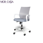 MGR DELTA WHITE-GREY MID-BACK MESH OFFICE CHAIR