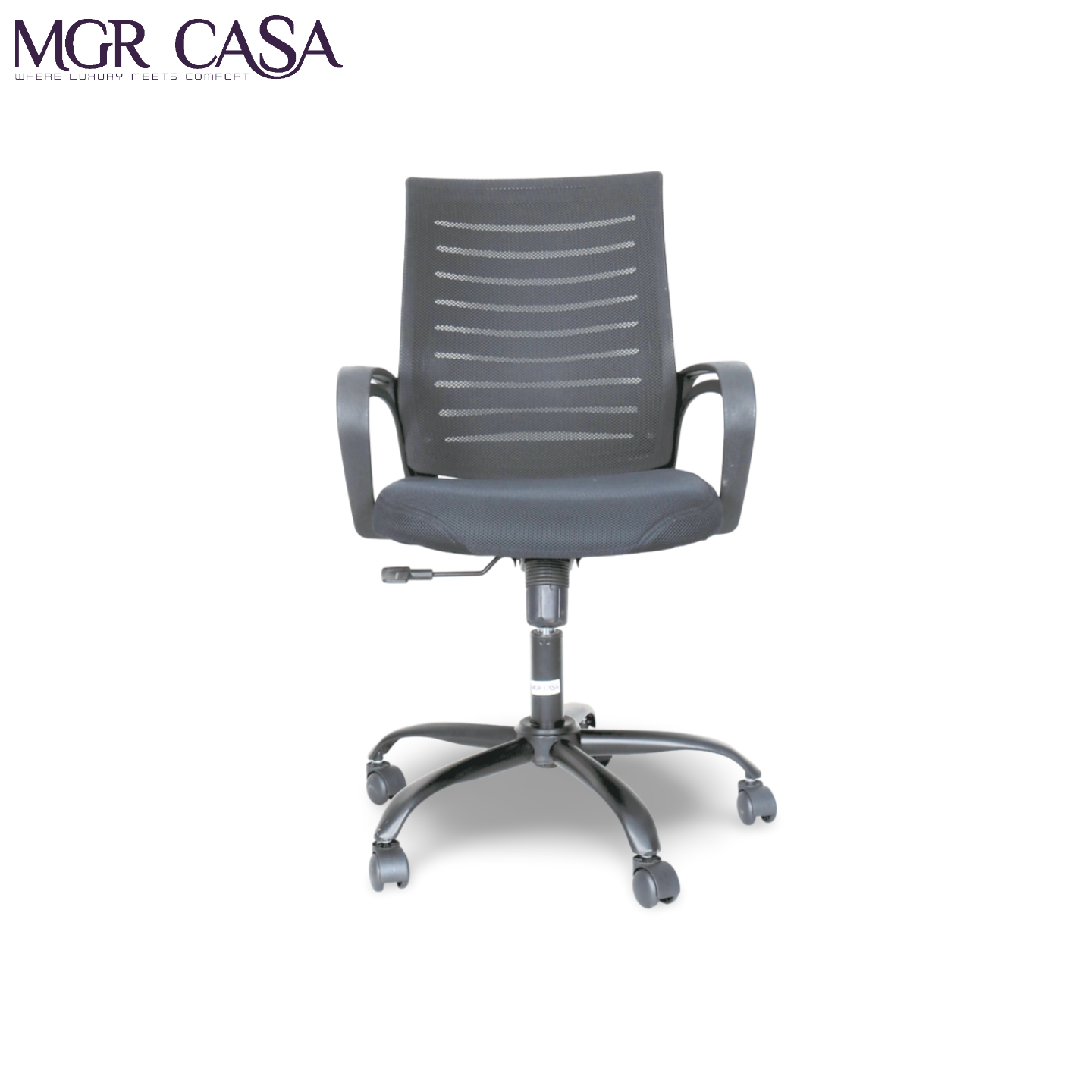 MGR DELTA BLACK MID-BACK MESH OFFICE CHAIR