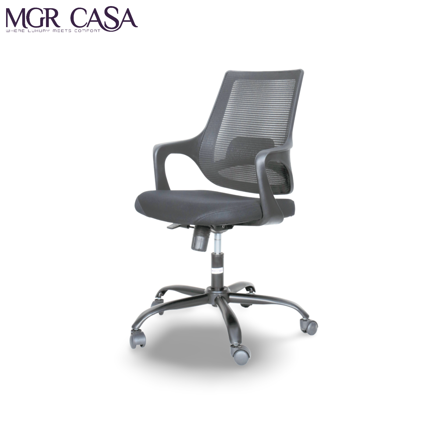 MGR MONO BLACK MID-BACK MESH OFFICE CHAIR