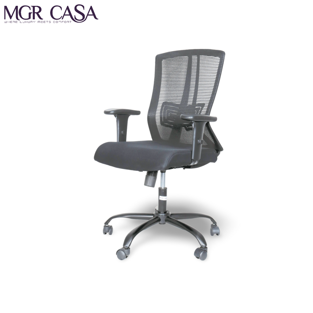 MGR EAFFILE BLACK MID-BACK MESH OFFICE CHAIR
