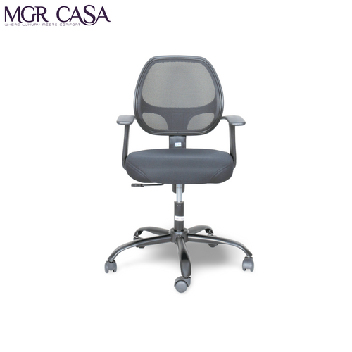MGR 803 BLACK MID-BACK MESH OFFICE CHAIR