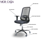 MGR ZOOM BLACK MID-BACK MESH OFFICE CHAIR