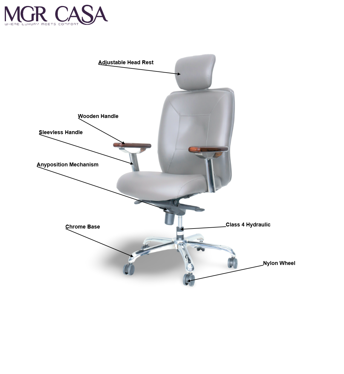 MGR BOSS CUSHION HIGH BACK OFFICE CHAIR