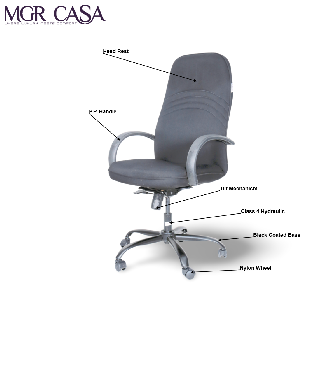 MGR HIGH BACK PP  CUSHION OFFICE CHAIR