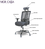 MGR VIBE BLACK HIGH BACK MESH OFFICE CHAIR