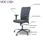 MGR NF UP DOWN BLACK MID-BACK MESH OFFICE CHAIR