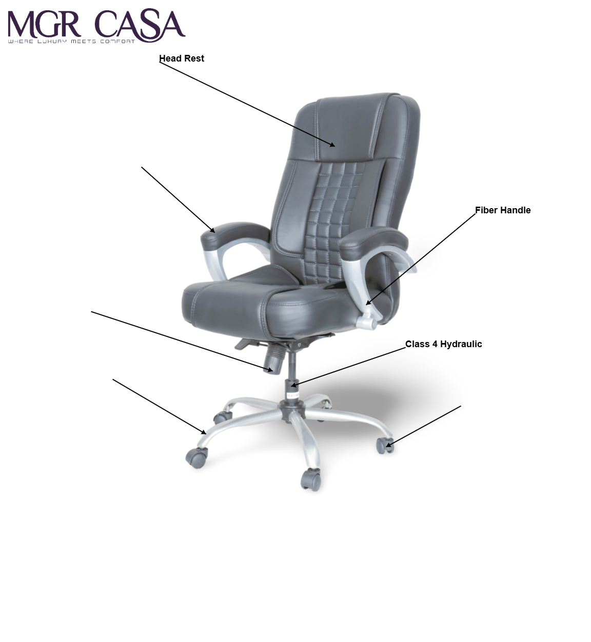 MGR ZEBRA  CUSHION HIGH BACK OFFICE CHAIR