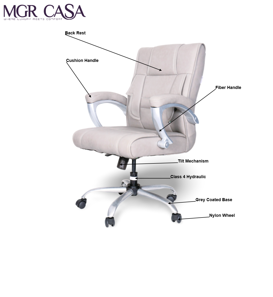 MGR OLD ELEPHANT HIGH BACK  CUSHION OFFICE CHAIR