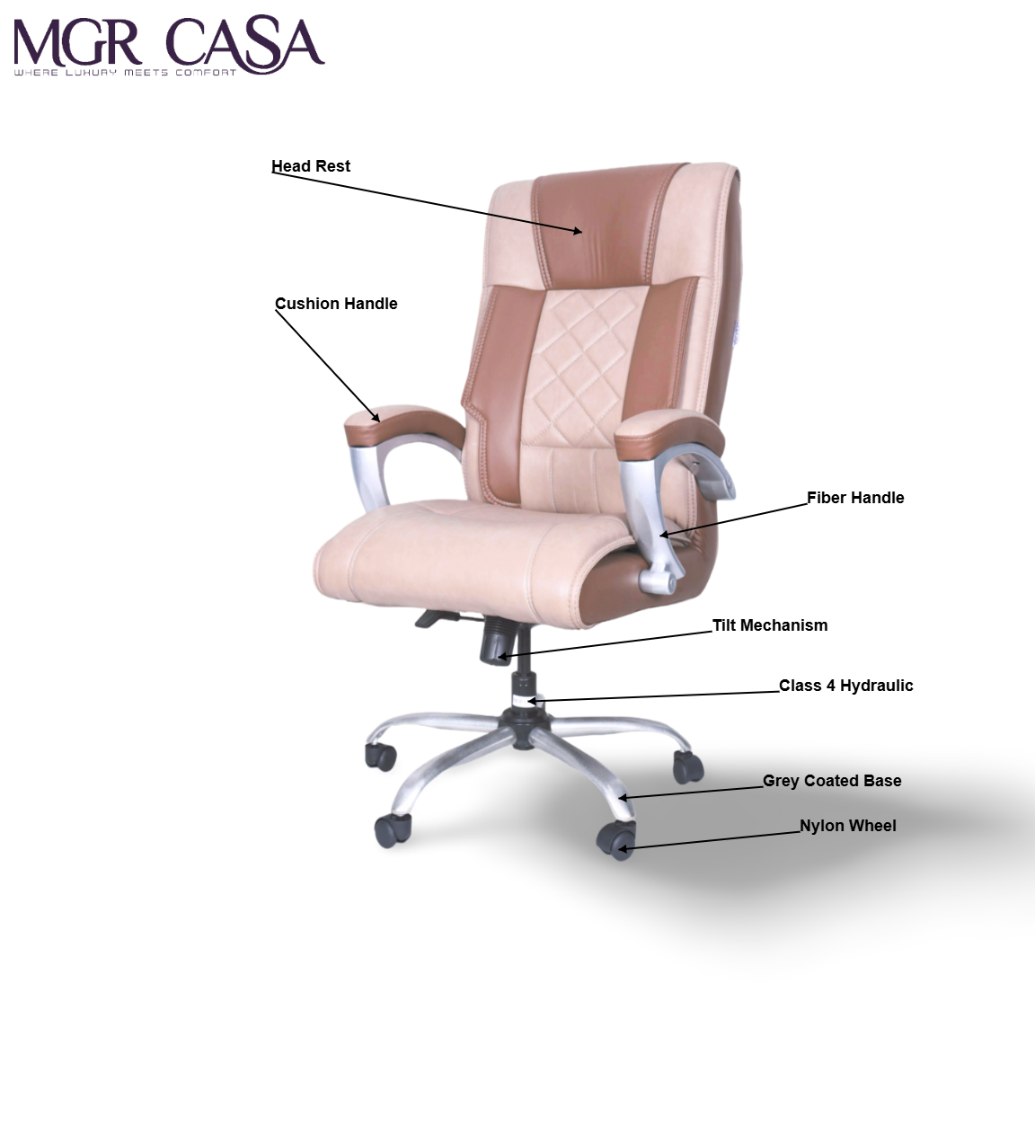 MGR NEW ELEPHANT CUSHION HIGH BACK OFFICE CHAIR